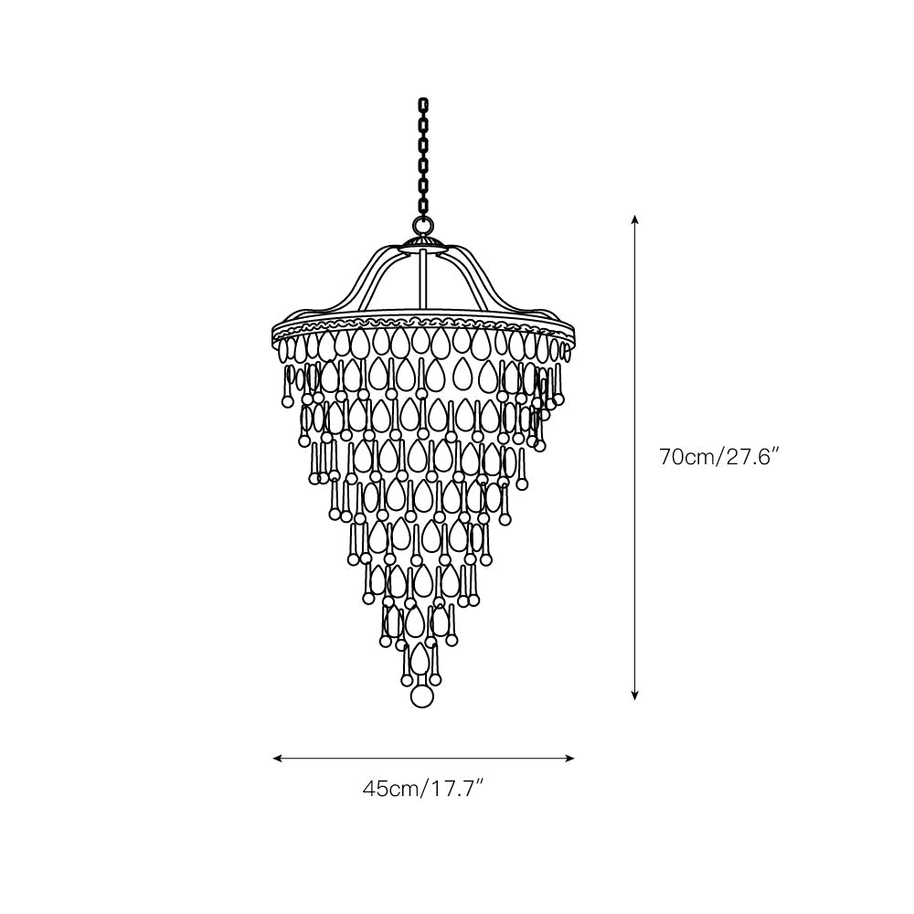 Crystal Inverted Pyramid Chandelier - view 4