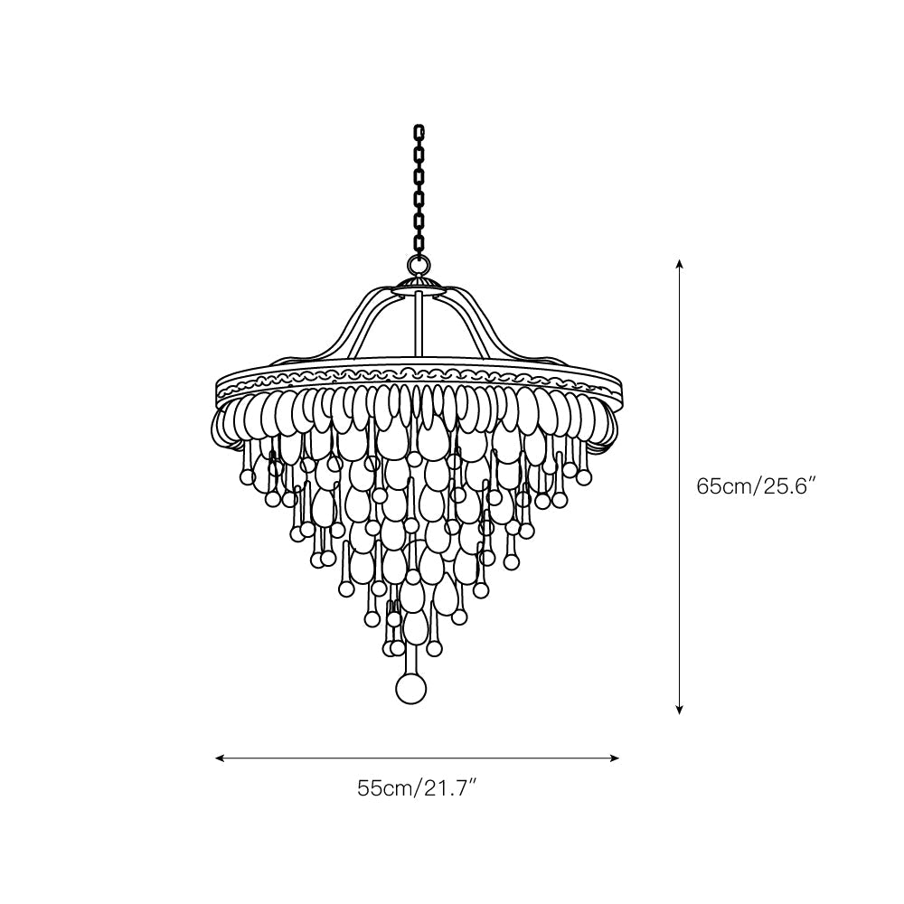 Crystal Inverted Pyramid Chandelier - view 3