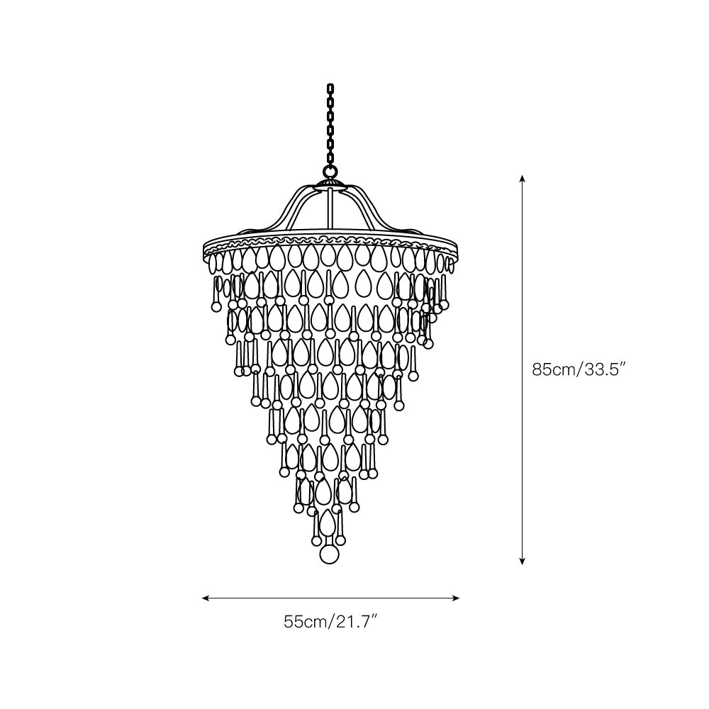 Crystal Inverted Pyramid Chandelier - view 6