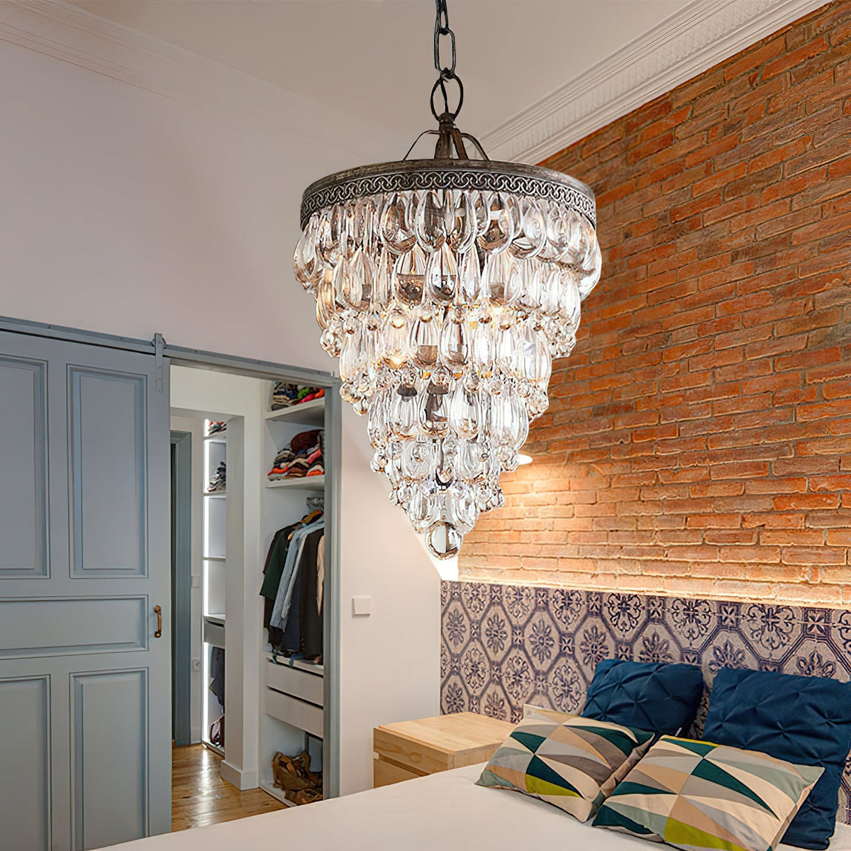 Crystal Inverted Pyramid Chandelier - view 12