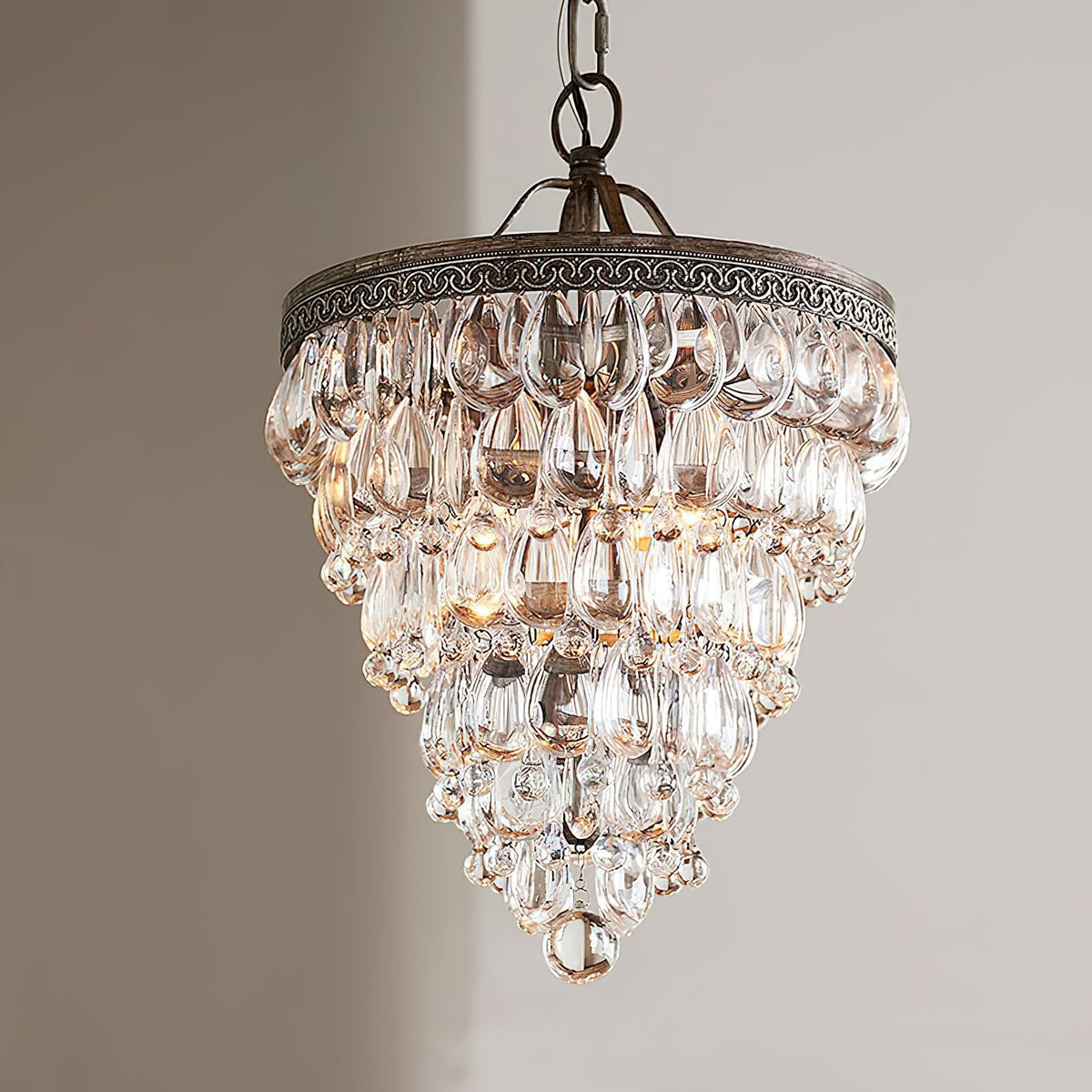 Crystal Inverted Pyramid Chandelier - view 18