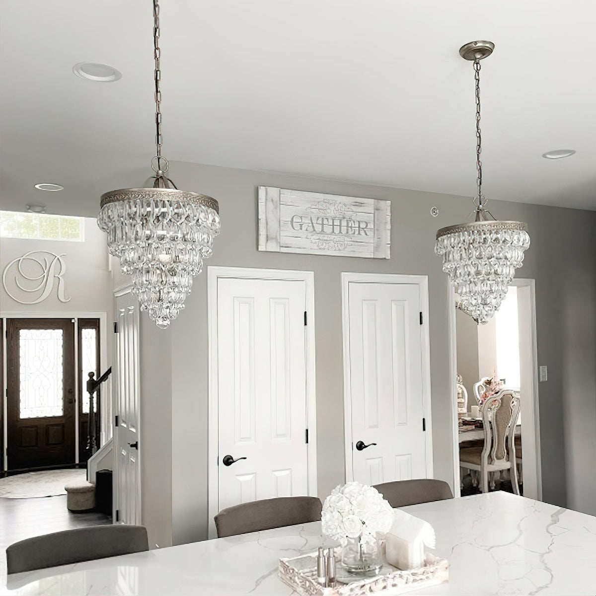 Crystal Inverted Pyramid Chandelier - view 15
