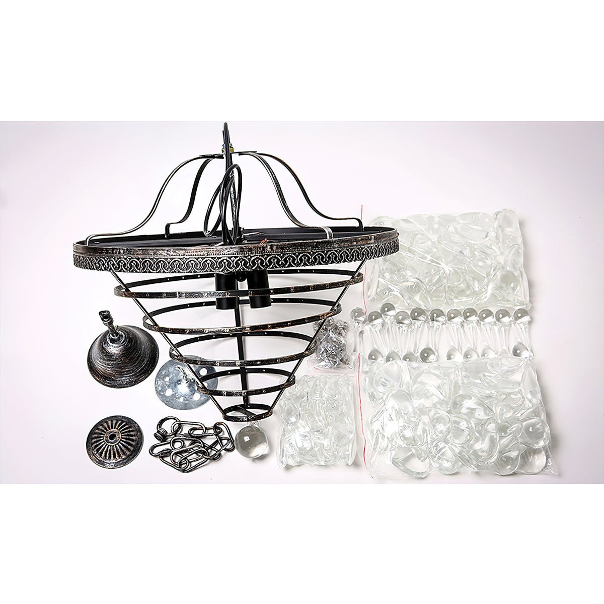 Crystal Inverted Pyramid Chandelier - view 29