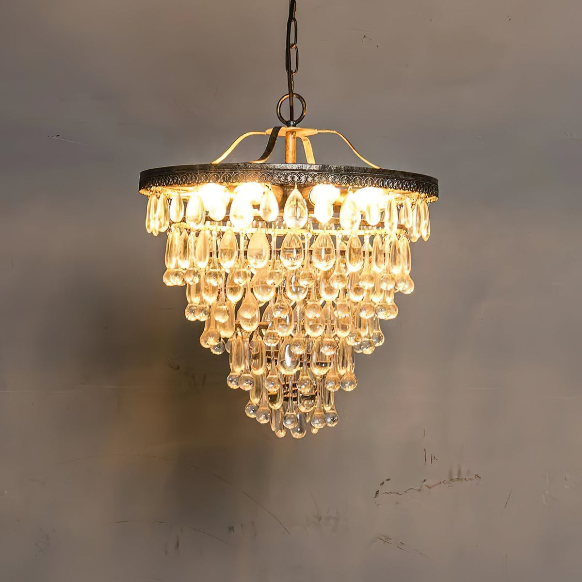 Crystal Inverted Pyramid Chandelier - view 20