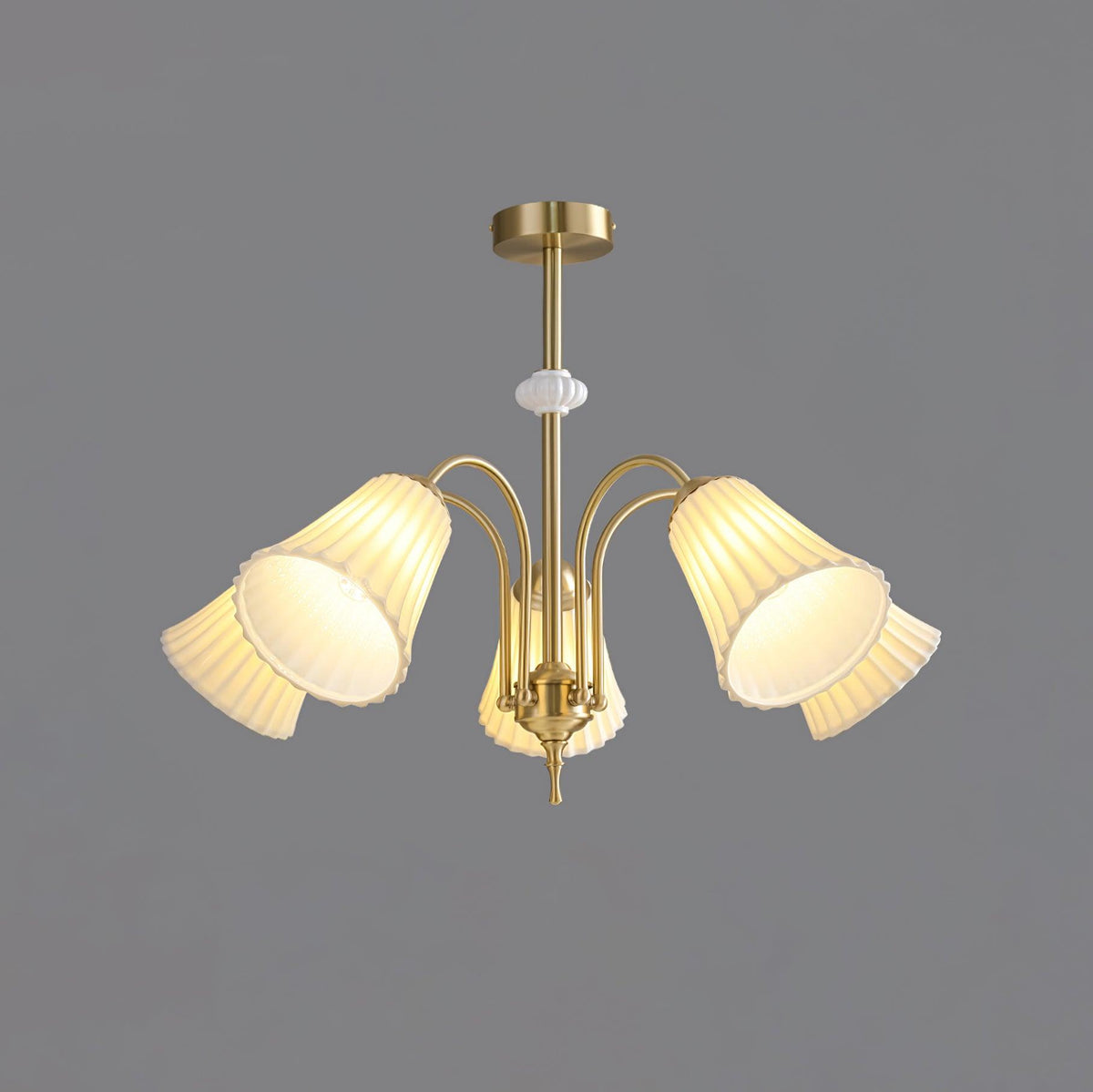 Medieval Ceramic Trumpet Chandelier
