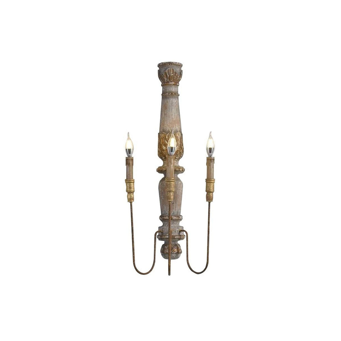 Medway Wood Candle Wall Lamp