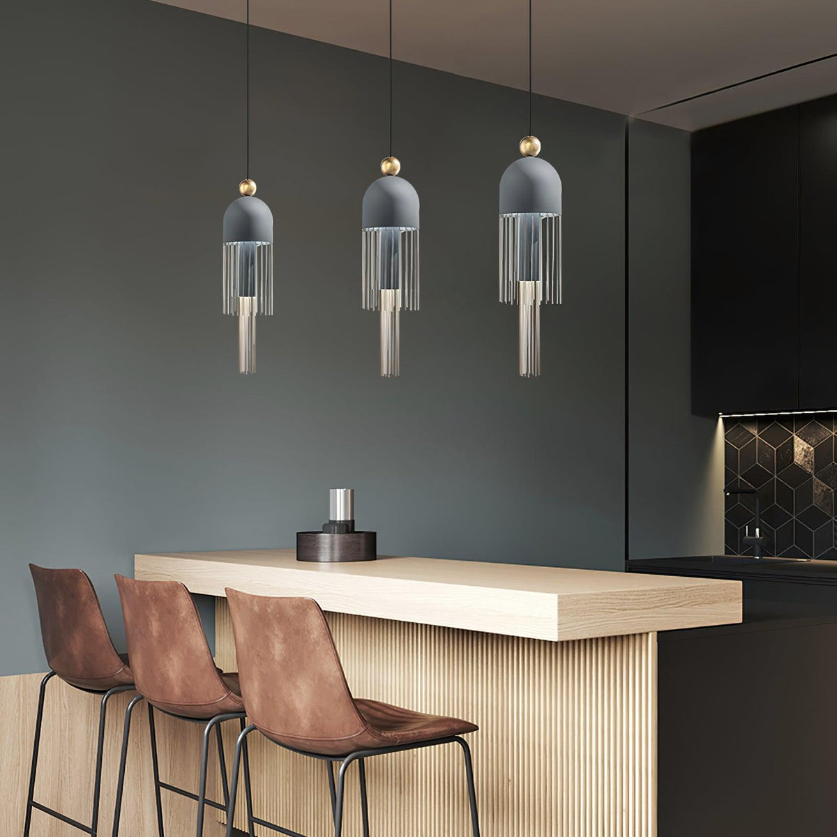 Metal Glass Pendant Light - view 4
