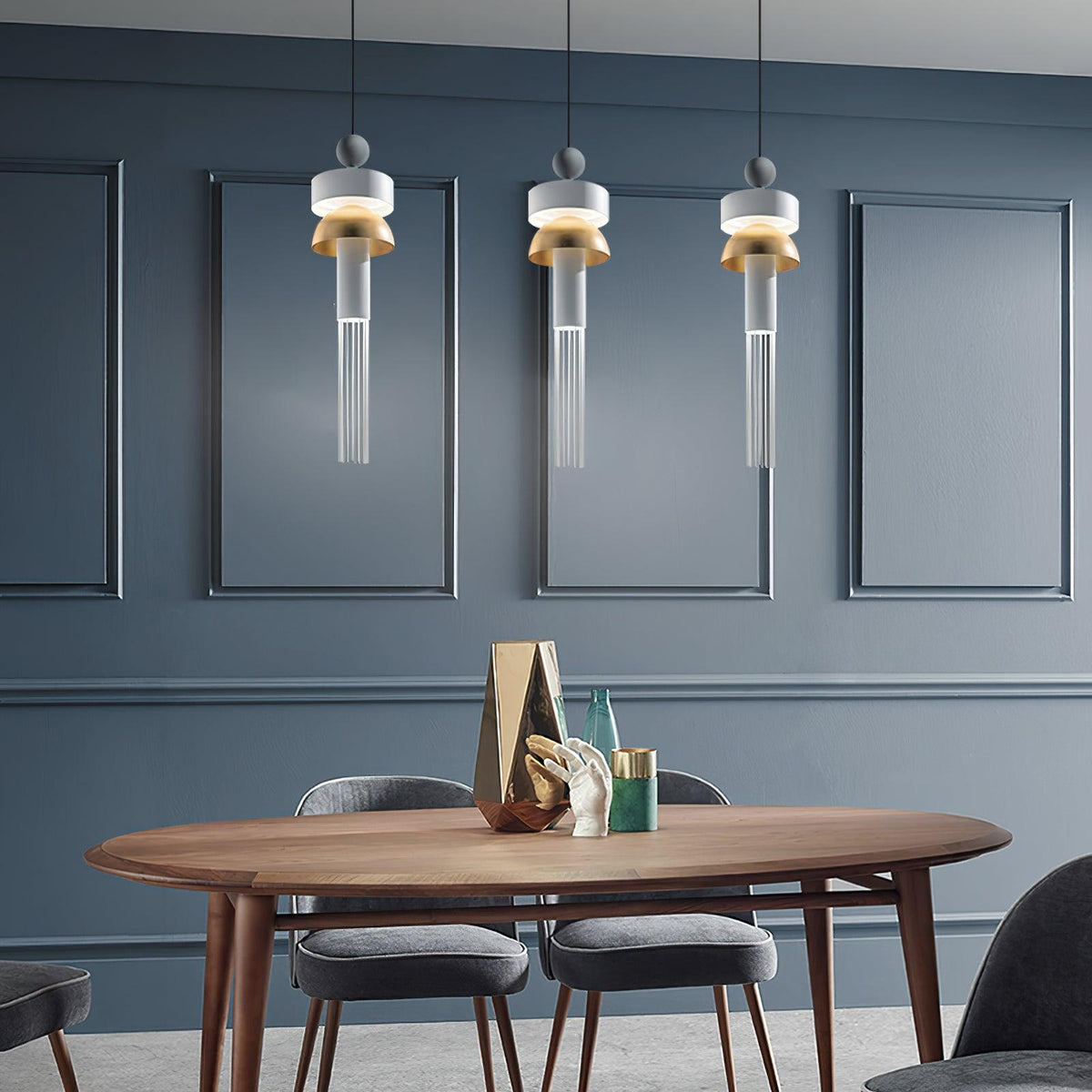 Metal Glass Pendant Light - view 3