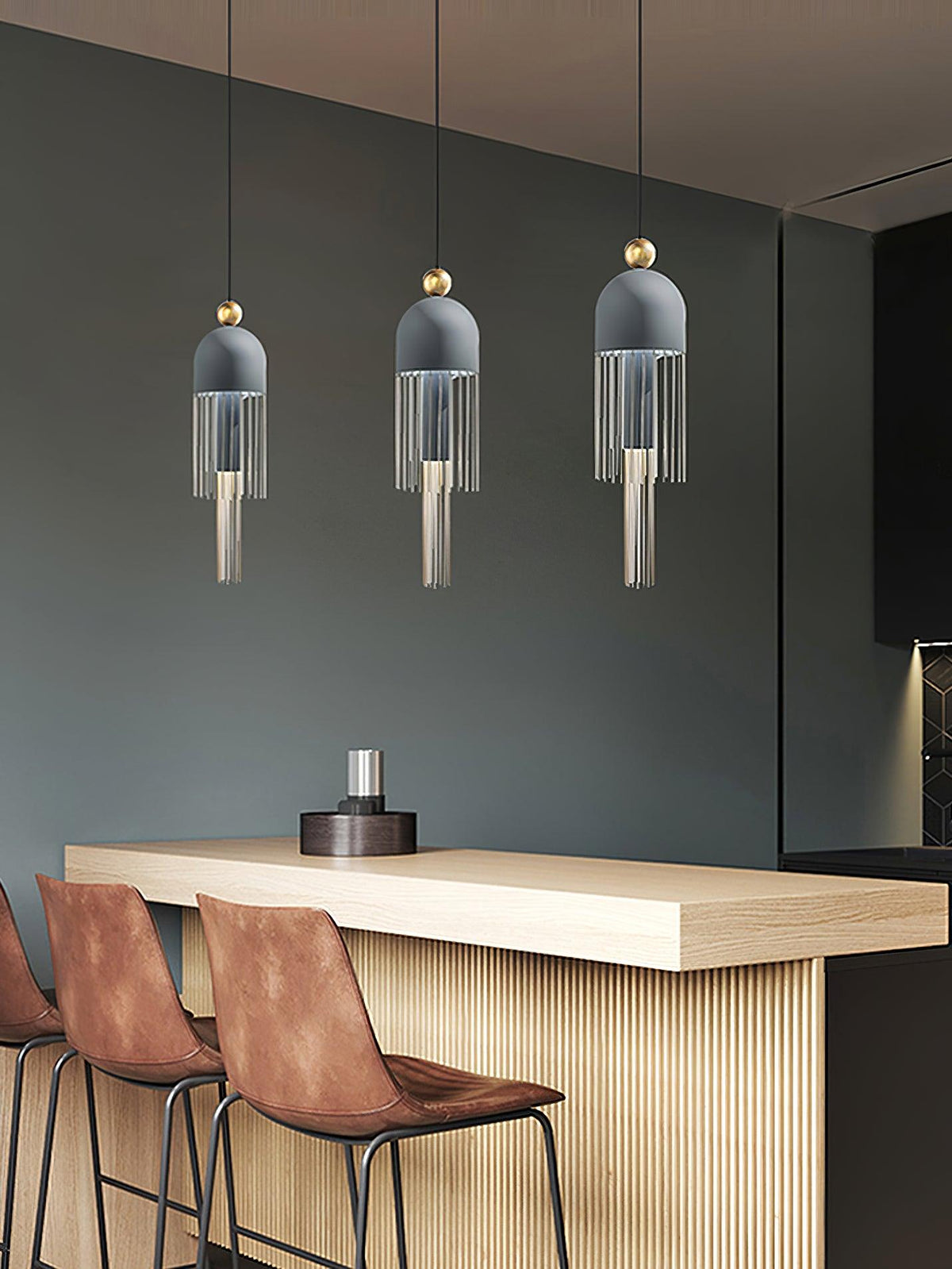 Metal Glass Pendant Light - view 9