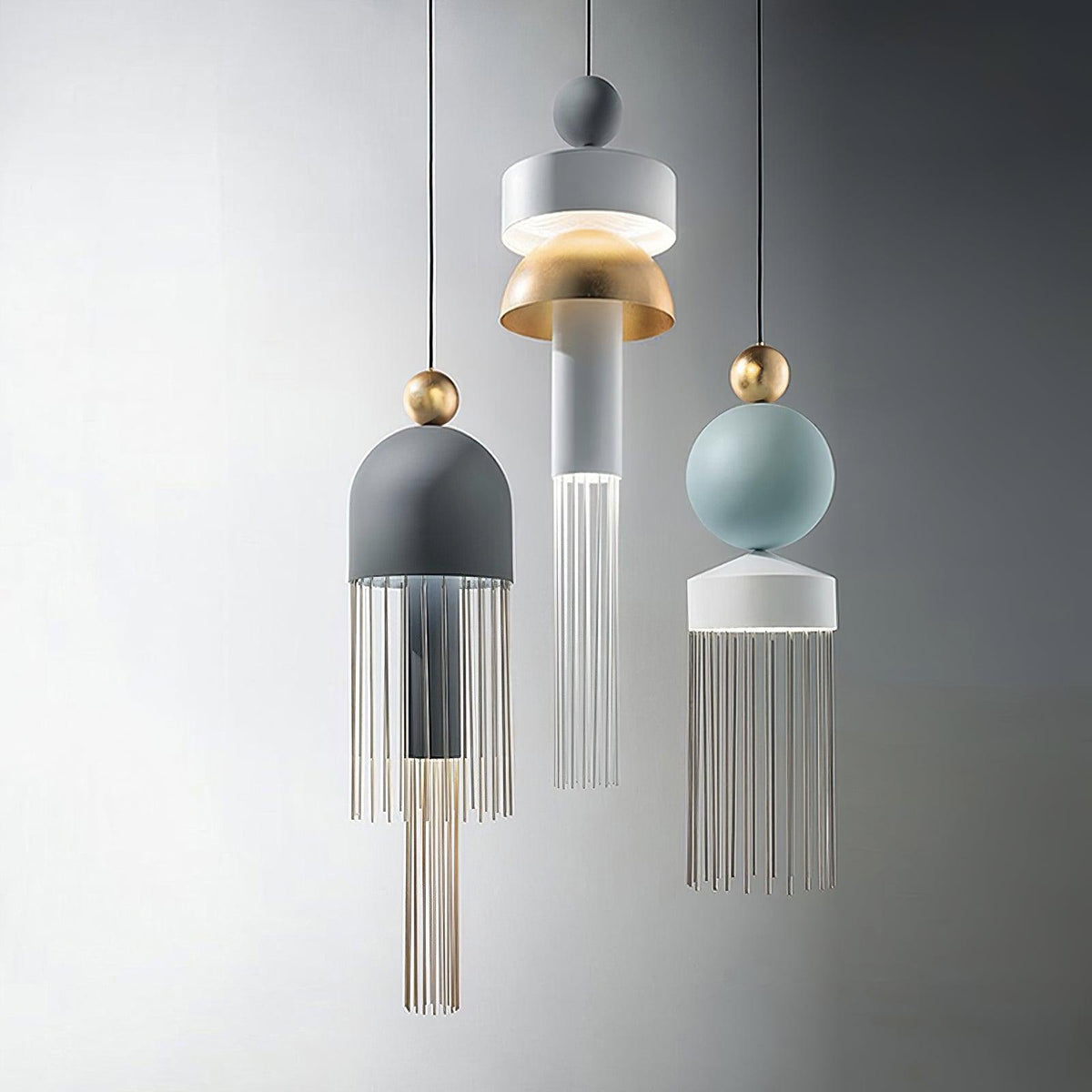 Metal Glass Pendant Light - view 10