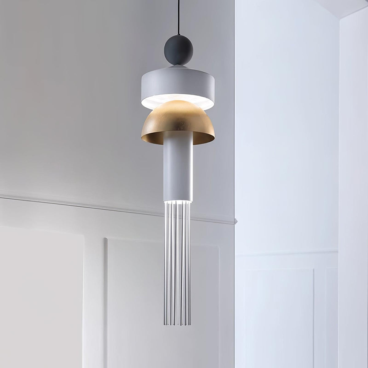 Metal Glass Pendant Light - view 14