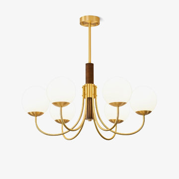 Midas Touch Walnut Sphere Chandelier