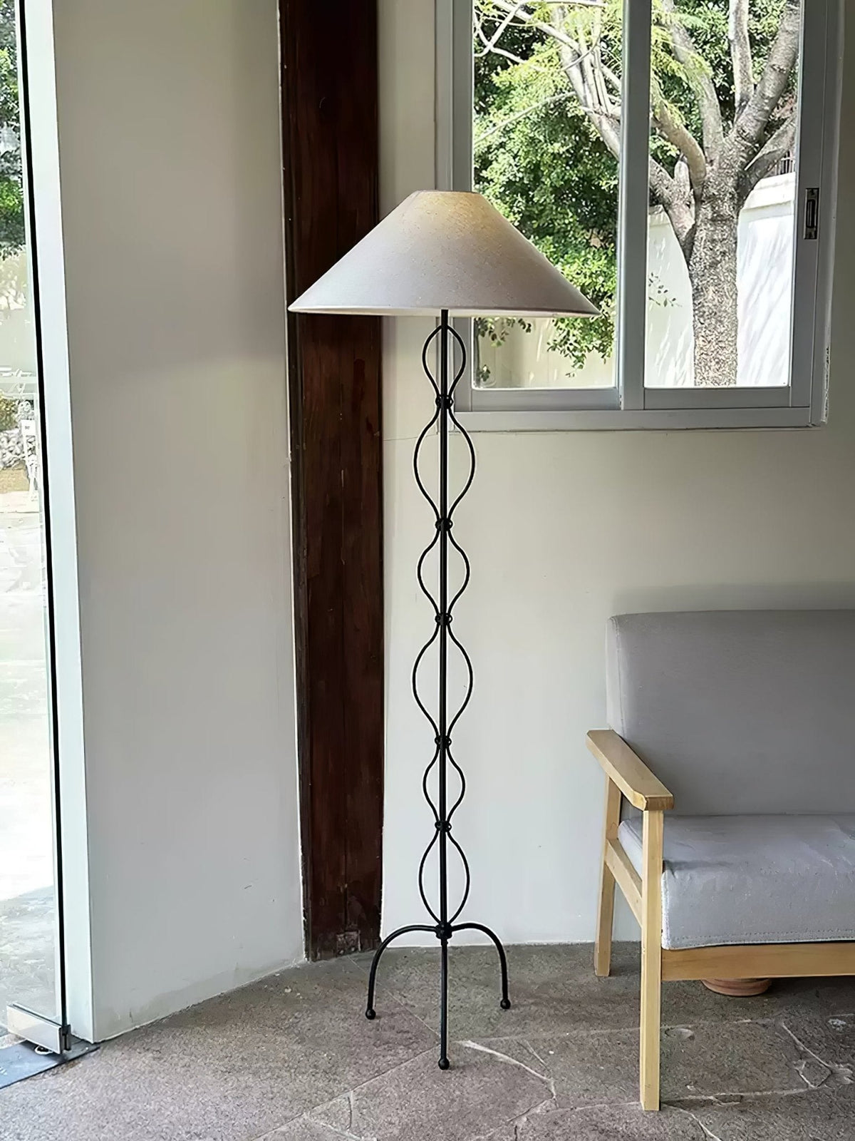 Minimalist Iron Twist Floor Lamp - view 4
