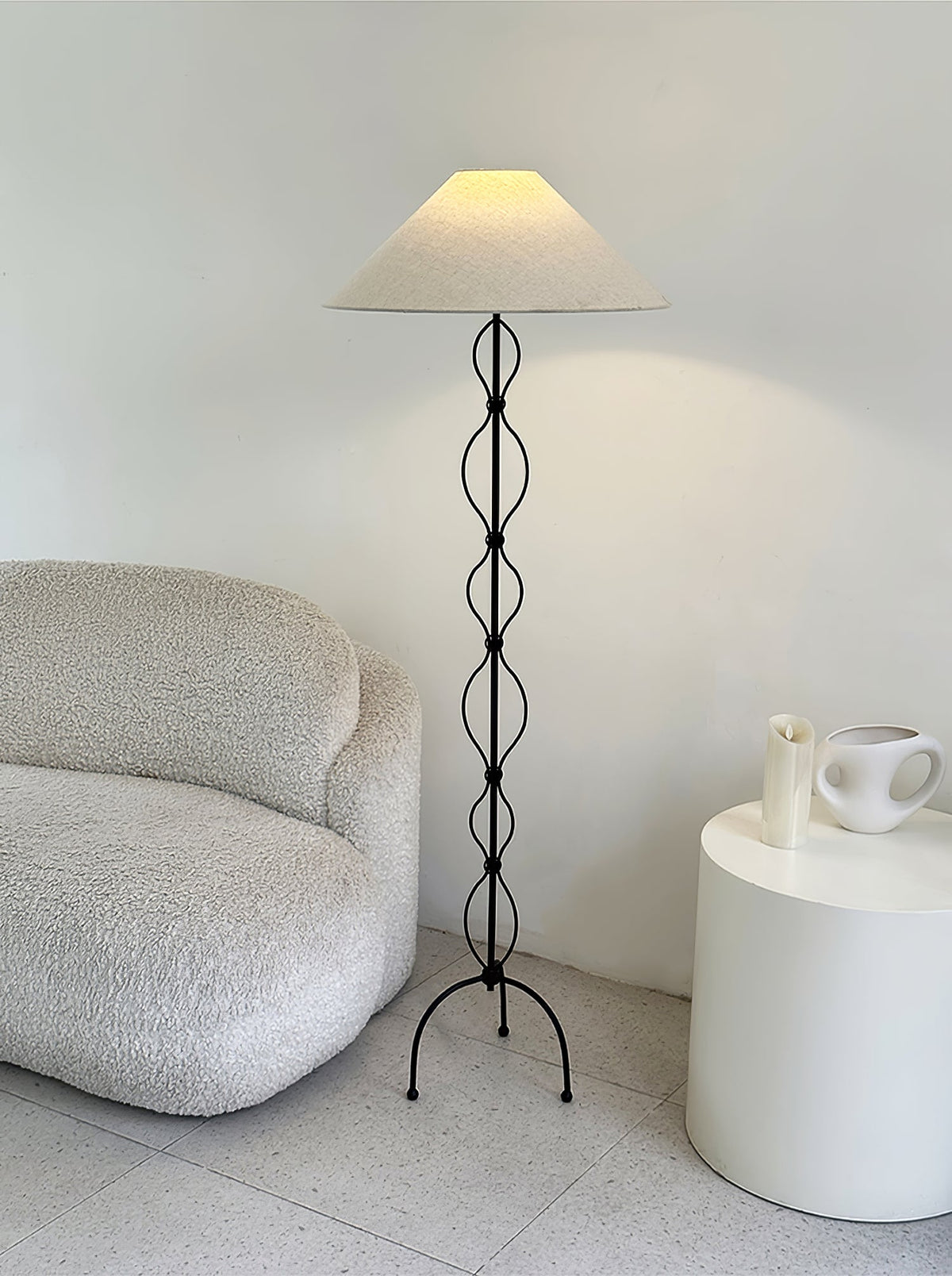 Minimalist Iron Twist Floor Lamp - view 7