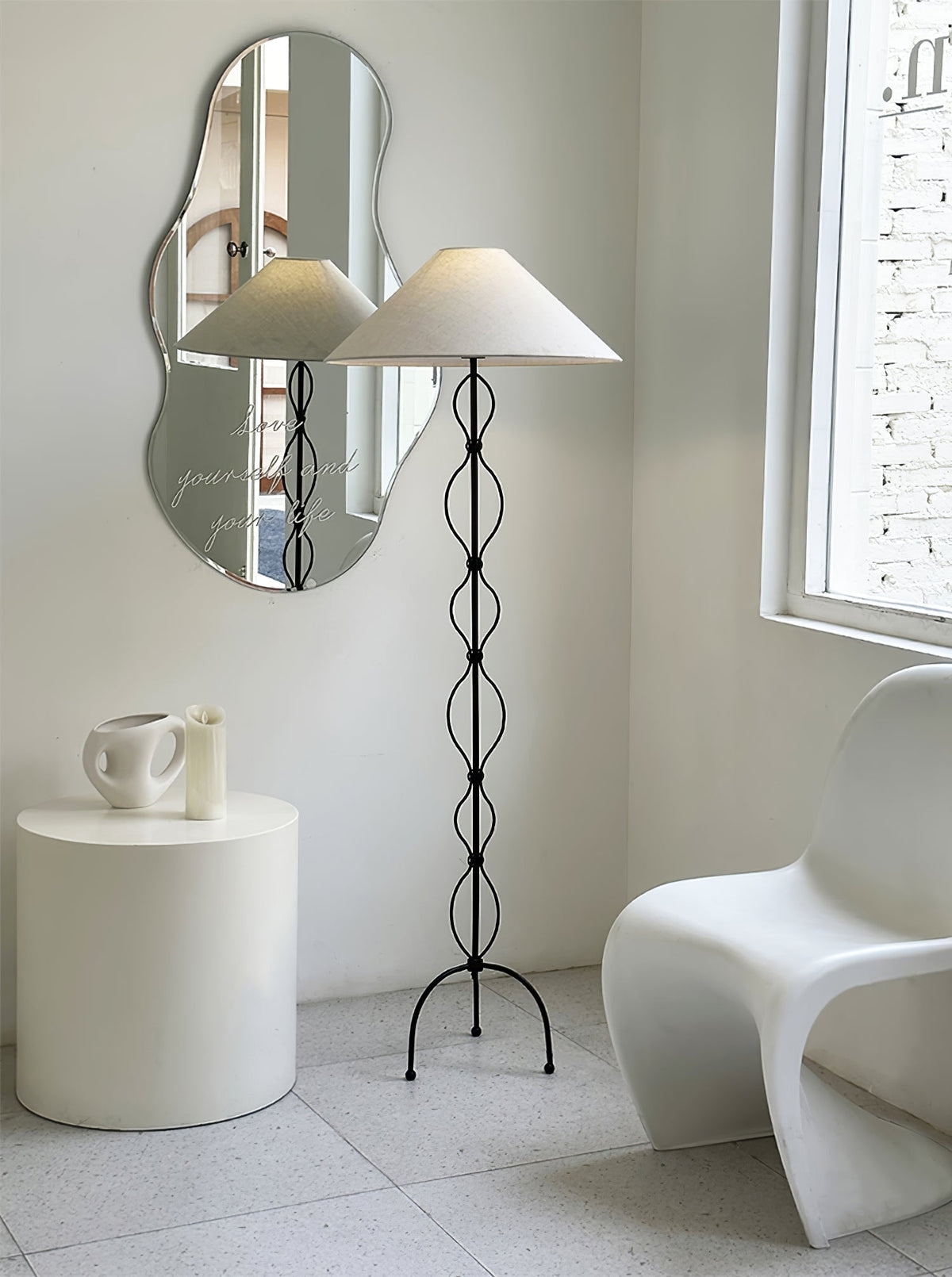 Minimalist Iron Twist Floor Lamp - view 9