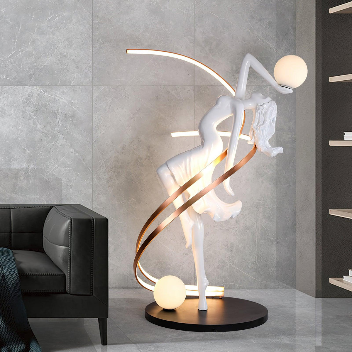 Misha Goddess Statue Floor Lamp - view 2
