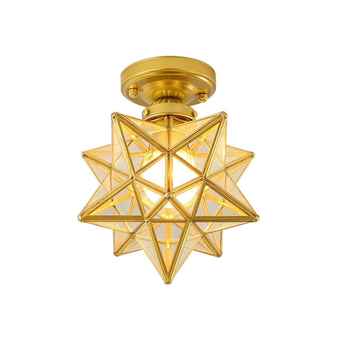 Brass Star Ceiling Light 7.9 Inch