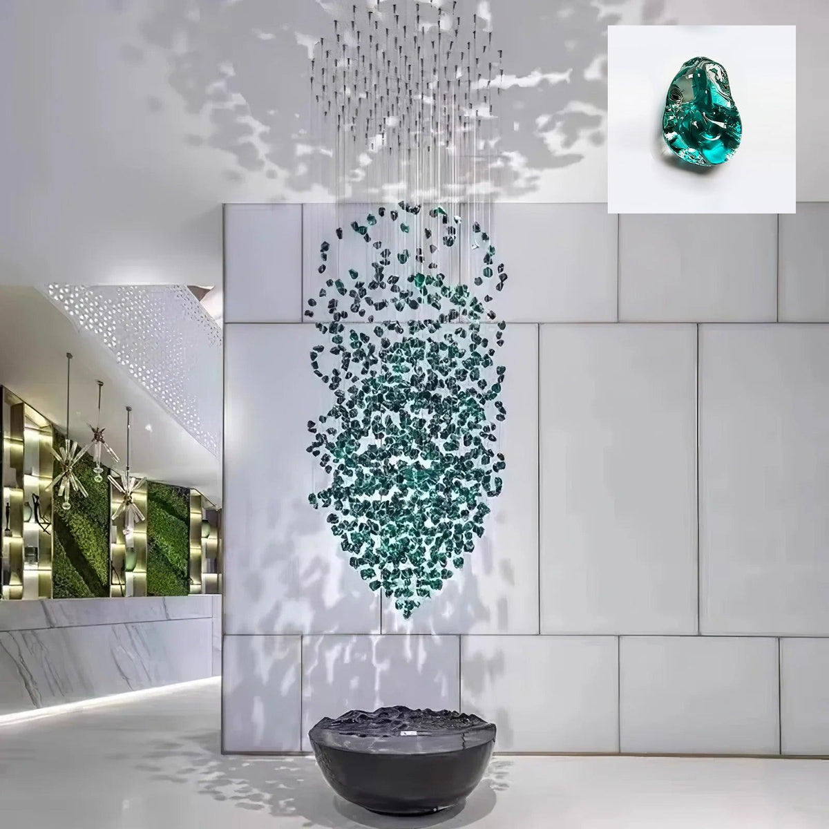 Multicolor Crystal Stone Chandelier - view 37