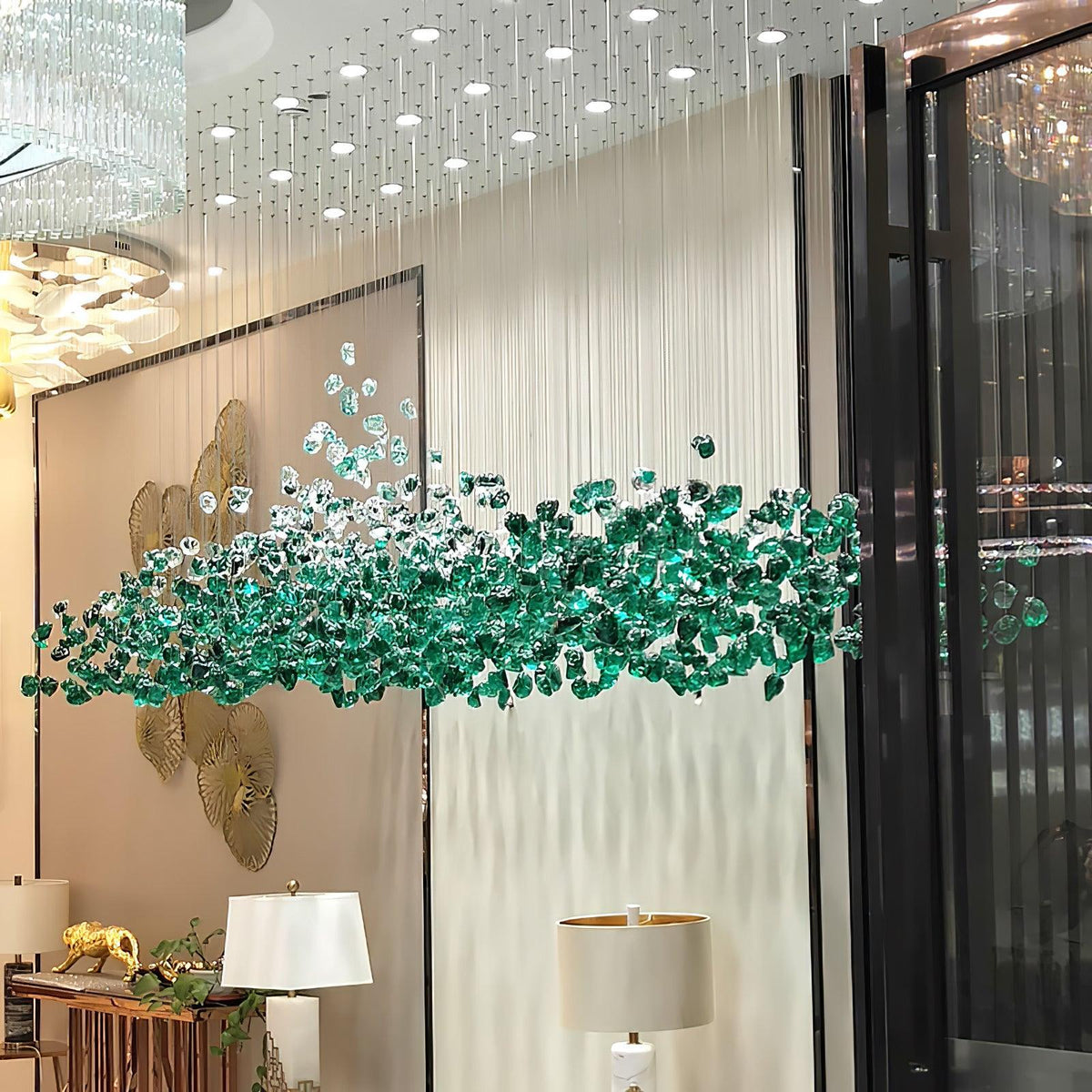 Multicolor Crystal Stone Chandelier - view 3