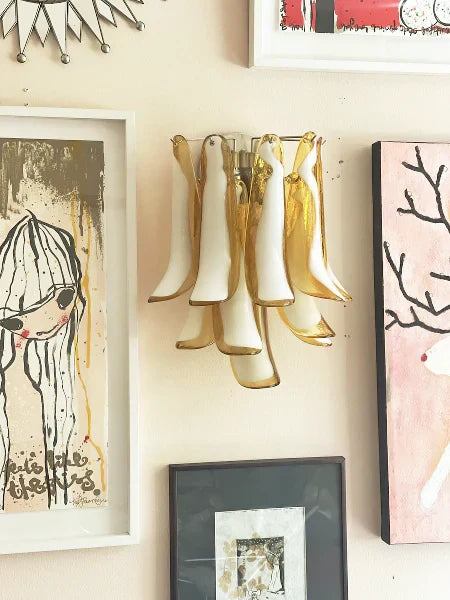 Vintage Murano Caramel Wall Lights