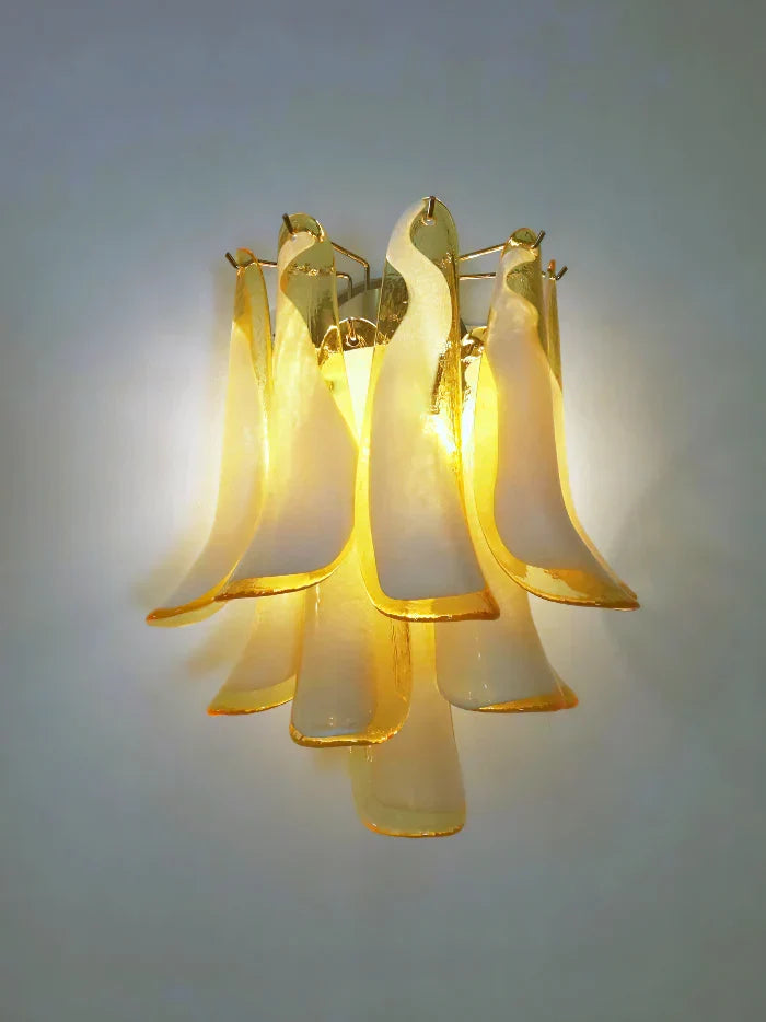 Vintage Murano Caramel Wall Lights