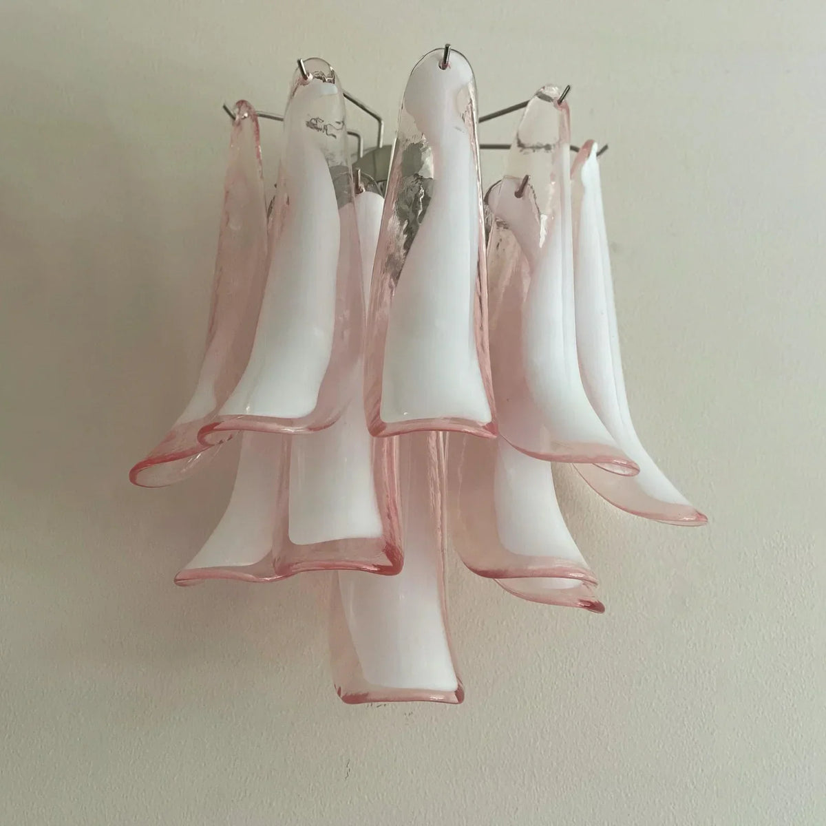 Vintage Murano Pink Wall Lights
