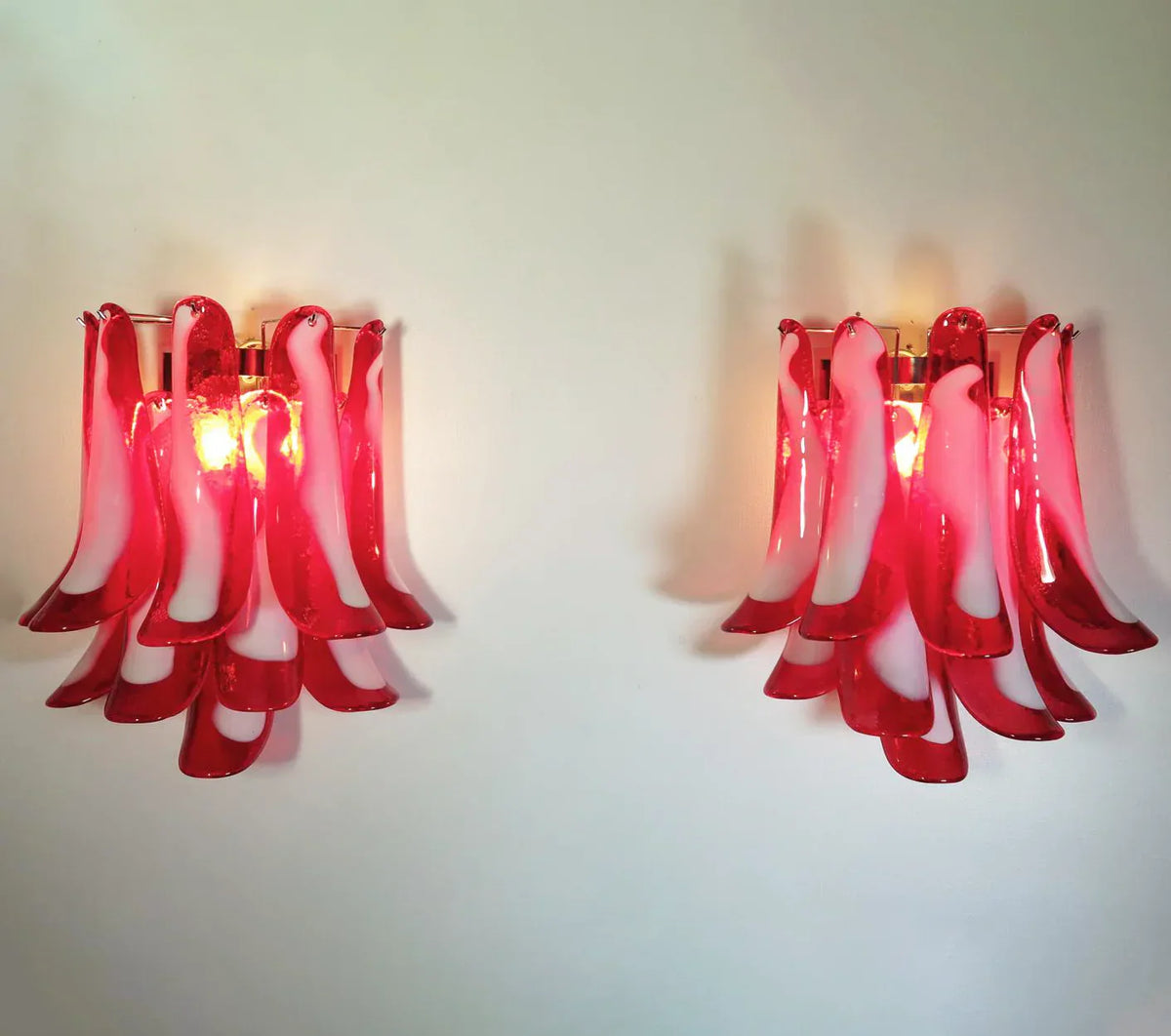 Vintage Murano Red Wall Lights