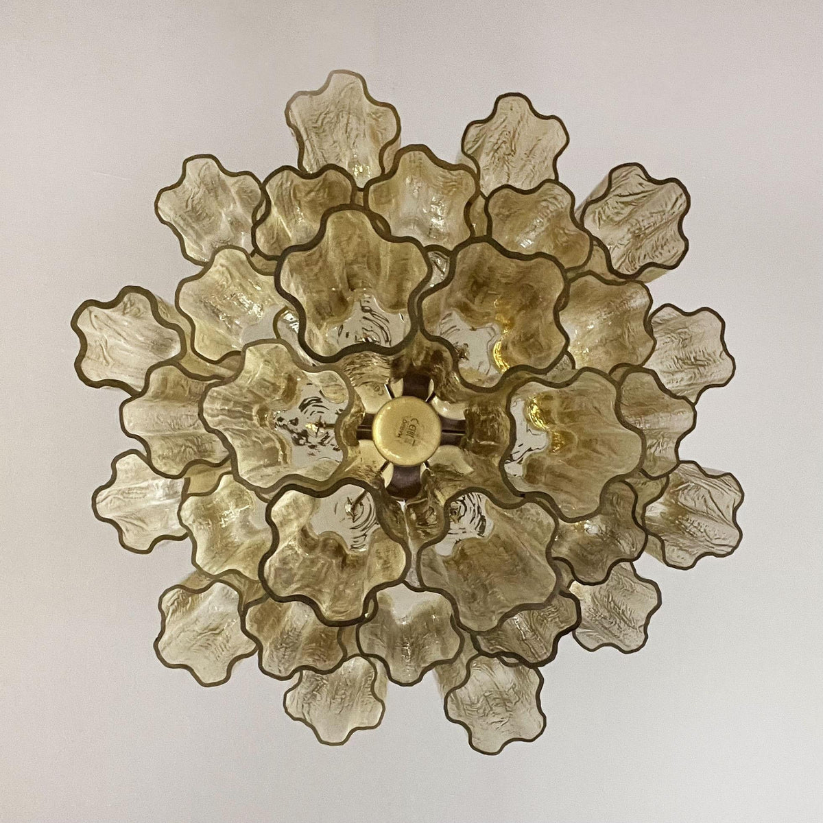Fantastic Amber Murano Glass Tube Chandelier - view 15