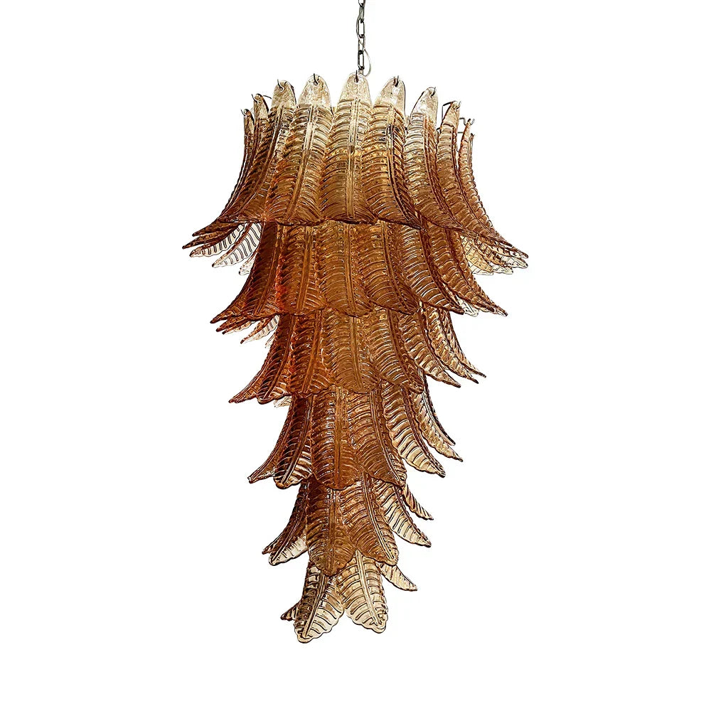 Murano Amber Felch Spiral Chandelier - view 22