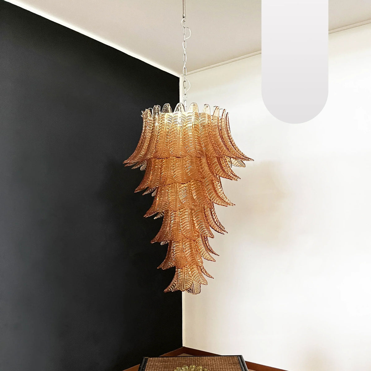 Murano Amber Felch Spiral Chandelier - view 20
