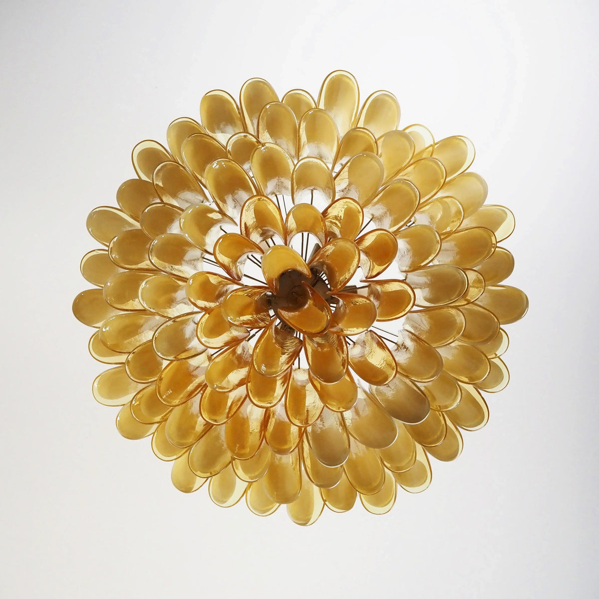 Murano Caramel Glass Petal Chandelier - view 14