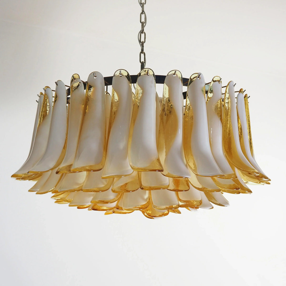 Murano Caramel Glass Petal Chandelier - view 10