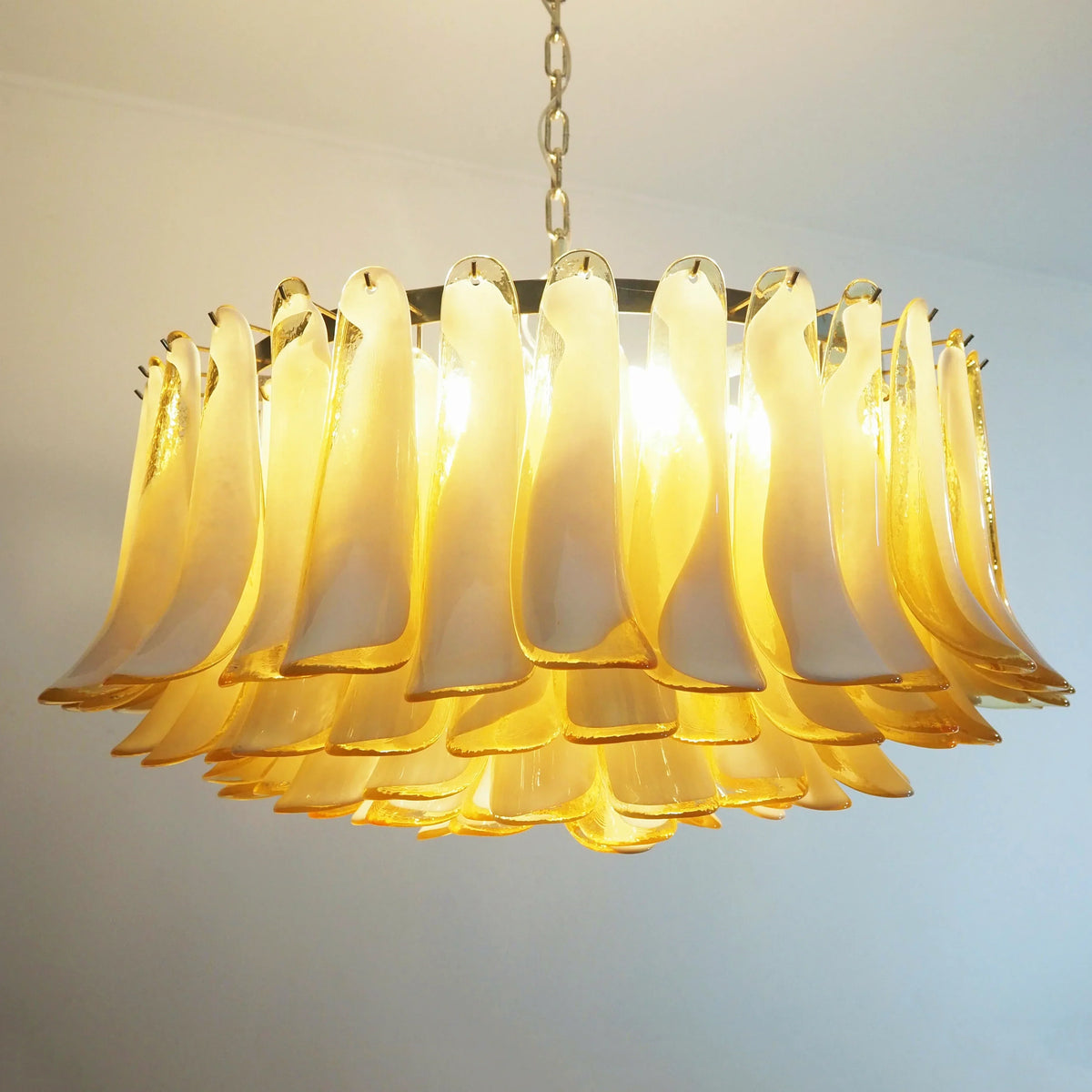 Murano Caramel Glass Petal Chandelier - view 9
