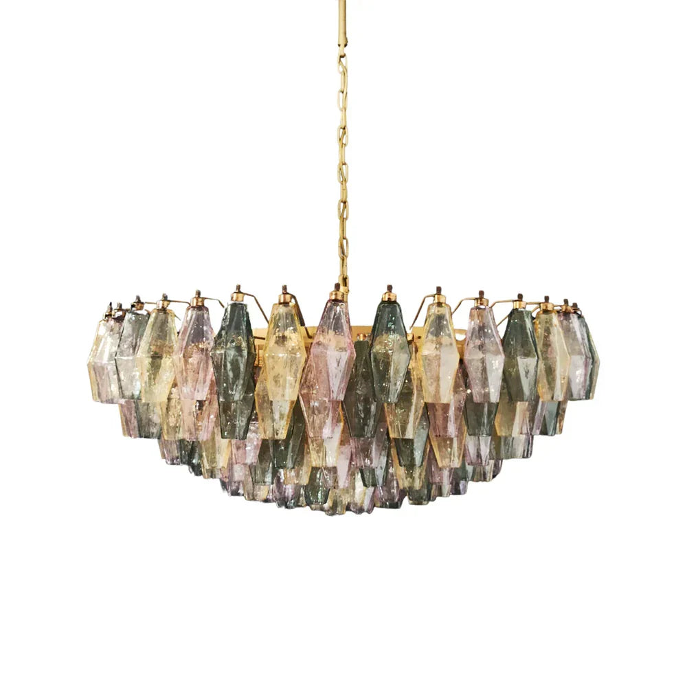 Murano Faceted Multicolor Glass Chandelier - view 19