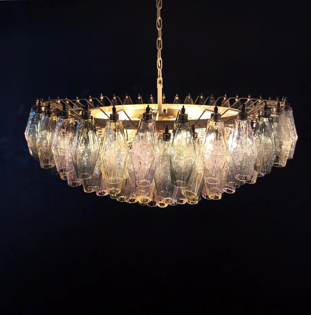 Murano Faceted Multicolor Glass Chandelier - view 14