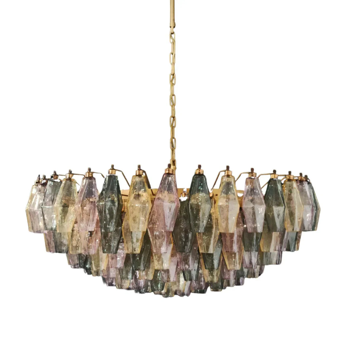 Murano Faceted Multicolor Glass Chandelier - view 18