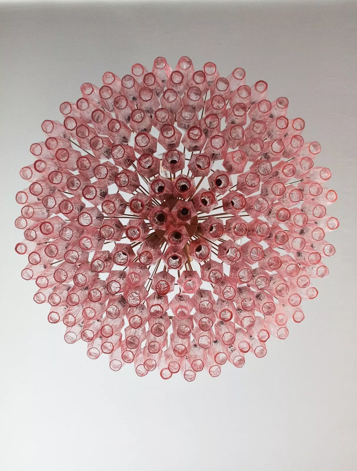 Murano Faceted Pink Glass Chandelier - view 14