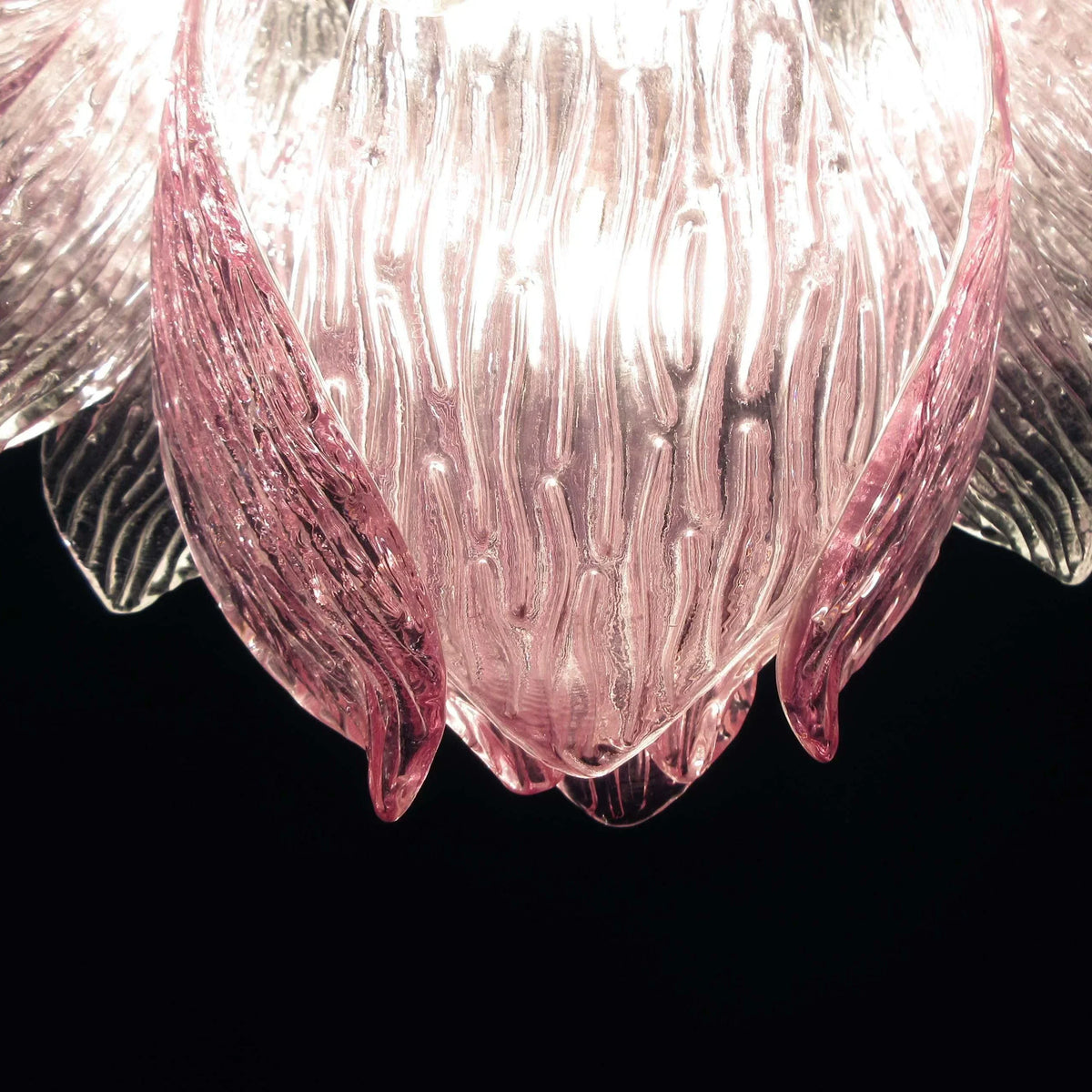 Vintage Murano Transparent Amethyst Glass Chandelier - view 10