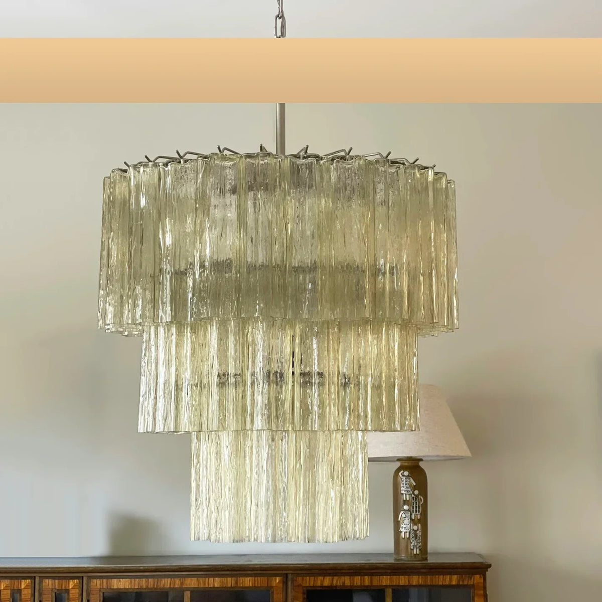 Murano Honey Glass Tube Chandelier - view 10