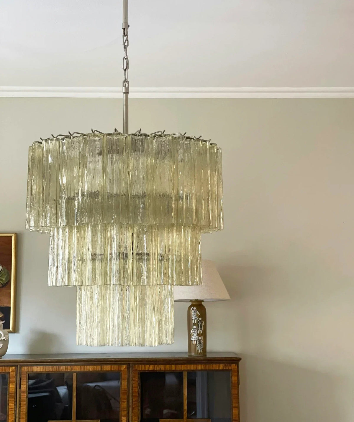 Murano Honey Glass Tube Chandelier - view 5