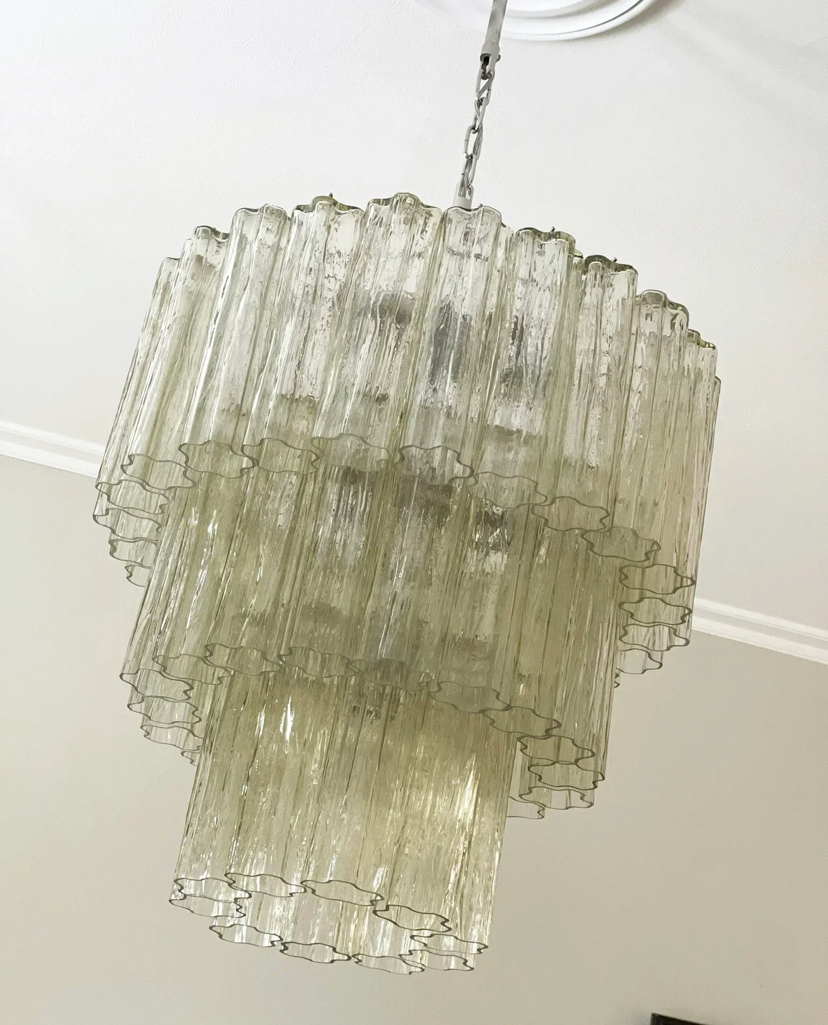 Murano Honey Glass Tube Chandelier - view 7