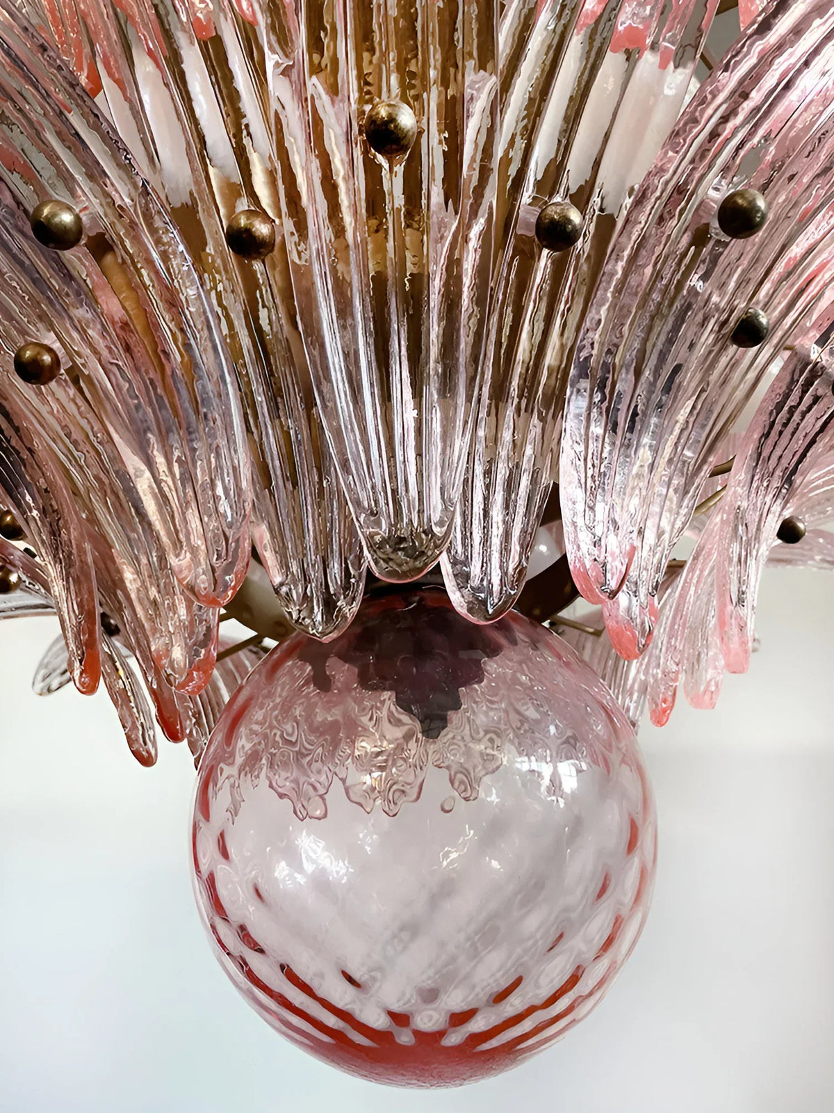 Murano Palmette Pink Chandelier Glass - view 13