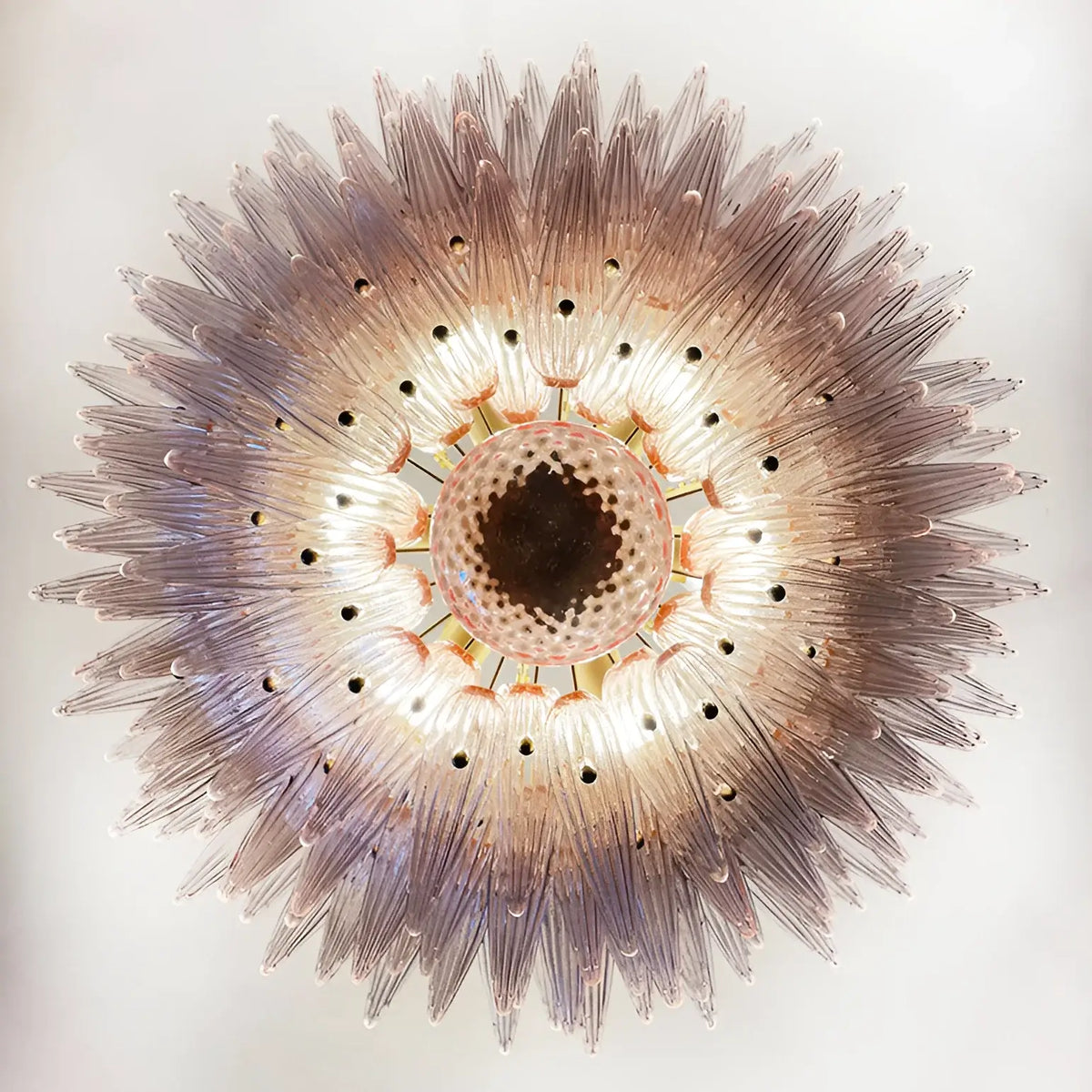 Murano Palmette Pink Chandelier Glass - view 11