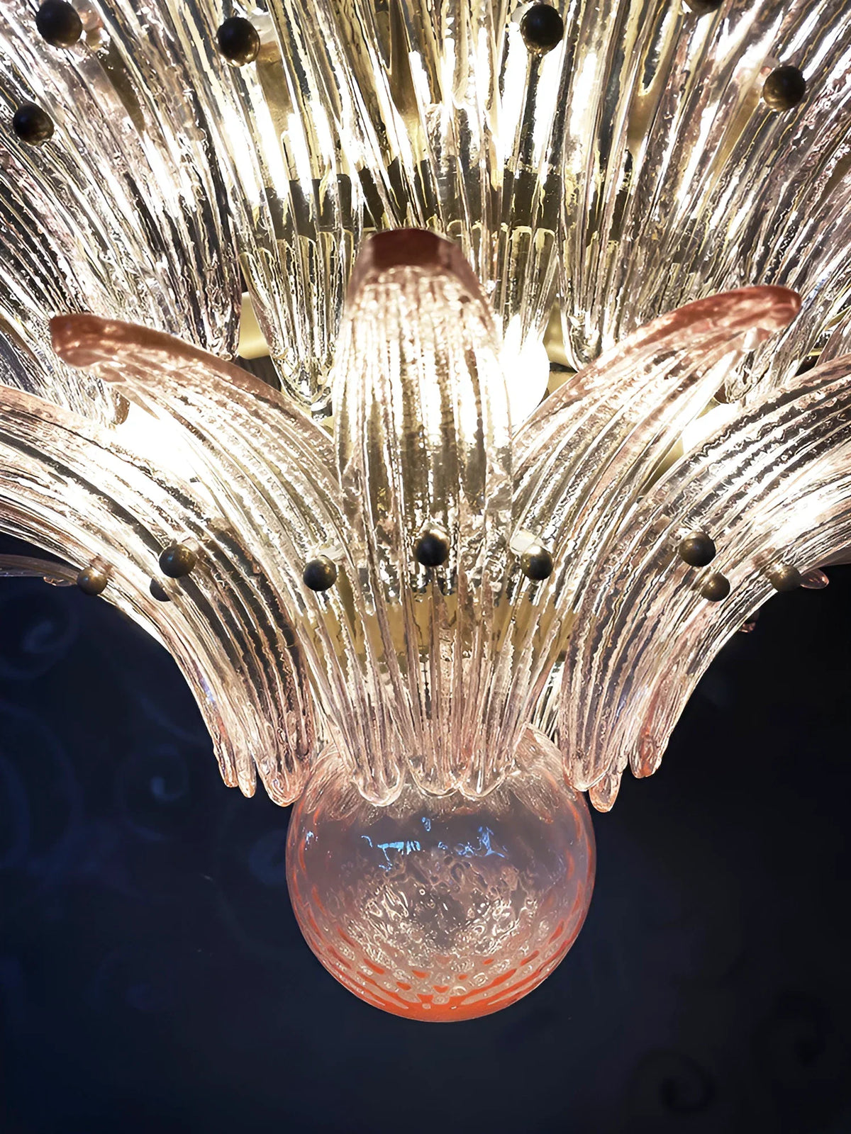 Murano Palmette Pink Chandelier Glass - view 12