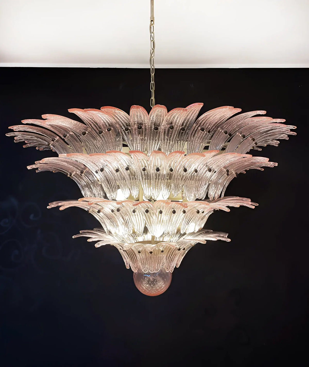 Murano Palmette Pink Chandelier Glass - view 8
