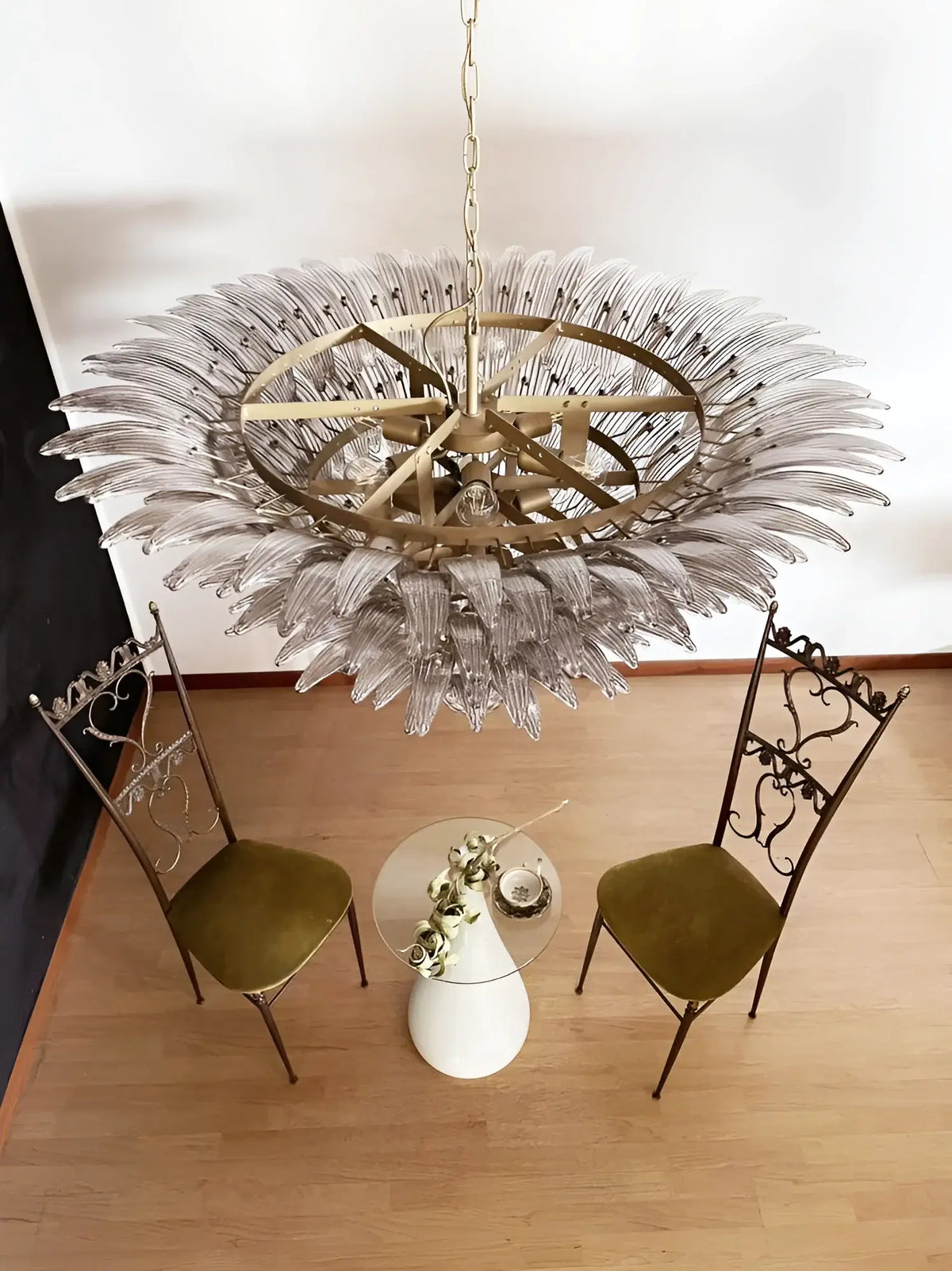 Murano Palmette Smoked Chandelier Glass - view 5