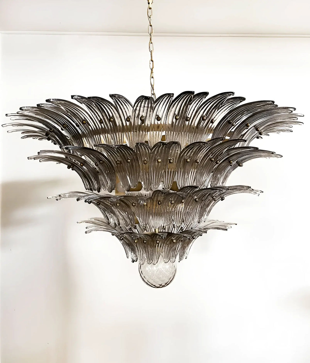 Murano Palmette Smoked Chandelier Glass - view 10
