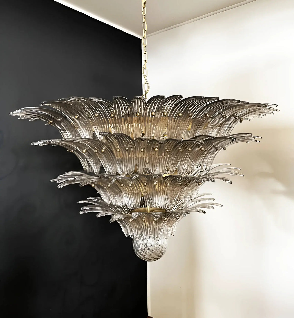 Murano Palmette Smoked Chandelier Glass - view 11