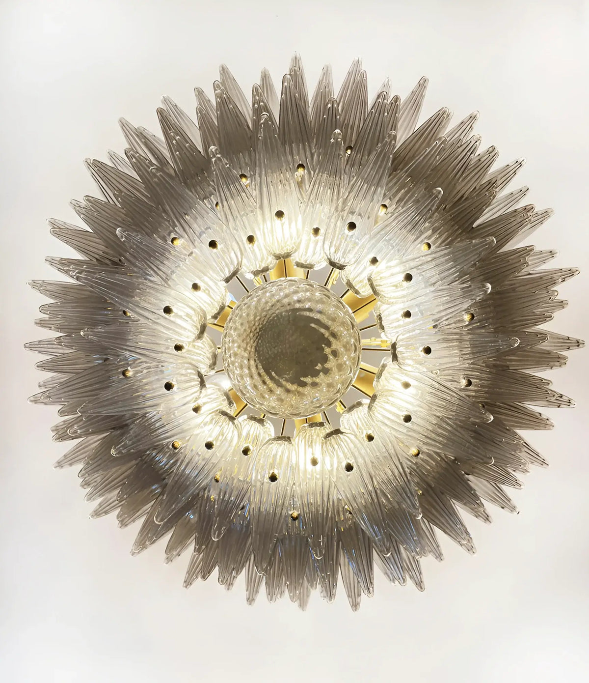 Murano Palmette Smoked Chandelier Glass - view 13