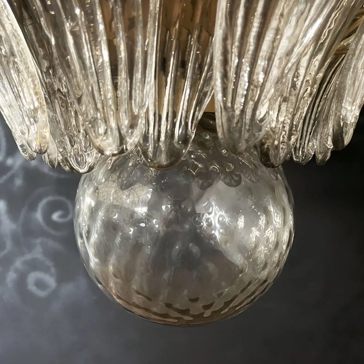 Murano Palmette Smoked Chandelier Glass - view 16